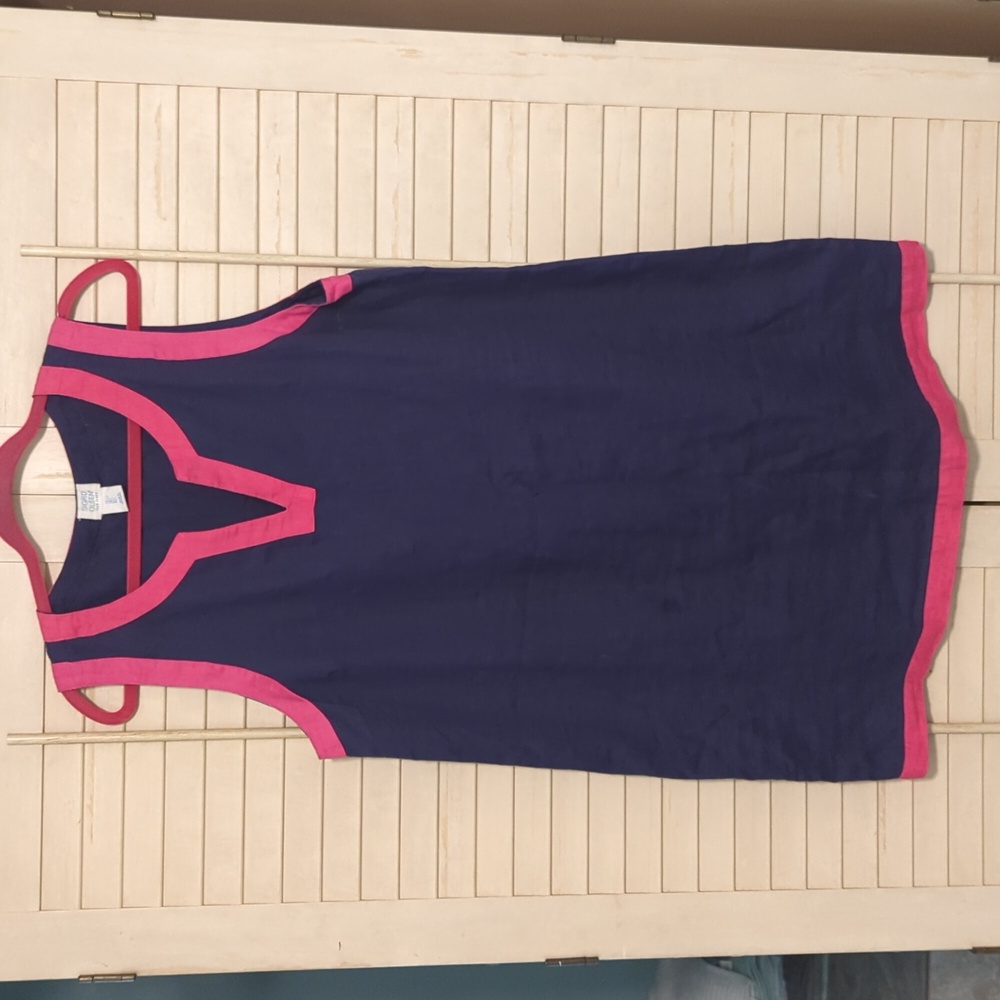 Sigrid Olsen Linen Purple Blue Sleeveless Dress